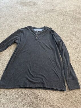 Original weather proof  Charcoal Gray Henley Shirt size M